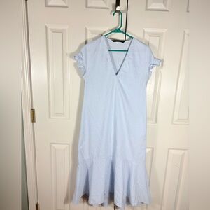 Zara Trafaluc Collection chambray maxi dress S